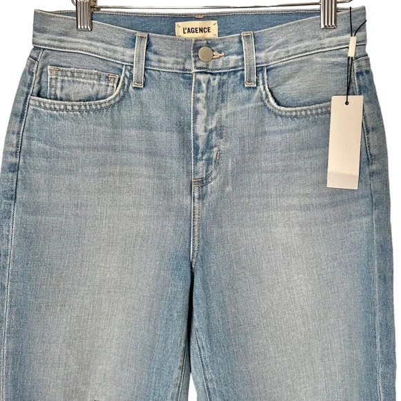 L'agence Adele Womens High Rise Crop Stove Pipe Jeans - Picture 3 of 16